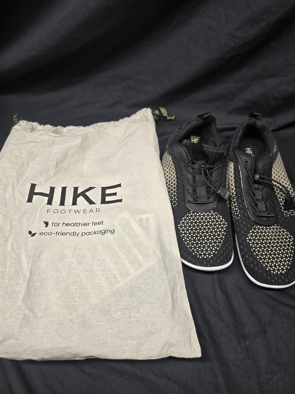 HIKE Footwear HF Stride Barefoot Sneakers Black W 10-10.5 M 8-8.5 EU 41 New